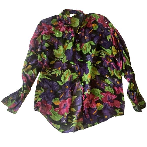 Baani's Sheer Floral Blouse - Picture 3 of 6